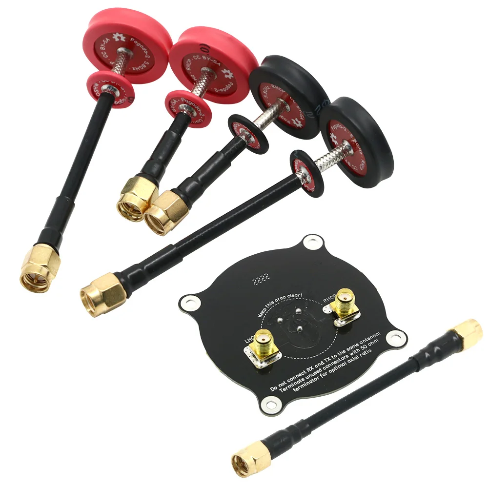 Pagode 2/Triple Feed Patch 5,8 G 5 dBi 50 W omnidirektionale Omni FPV Flachbildschirm-Pagodenantenne LHCP/RHCP