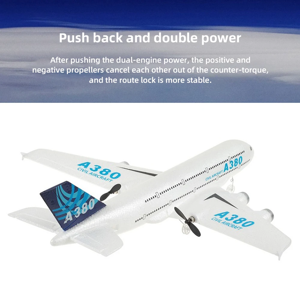 3Ch 2Ch A380 Rc Flugzeug Segelflugzeug Flugzeuge Fernbedienung Schaum – Bild 4