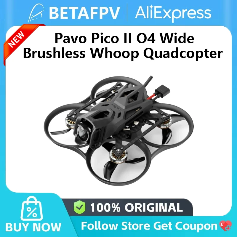 BETAFPV Pavo Pico II O4 Wide Brushless Whoop Quadcopter O4 Pro Version 2,2" Cinewhoop FPV-Drohne mit O4 Pro