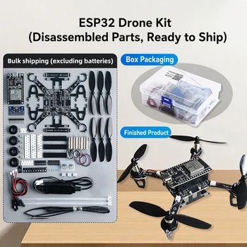 Open-Source ESP32 Mini-Drohnen-Set, leichter, programmierbarer DIY-Quadcopter mit WLAN und Bluetooth