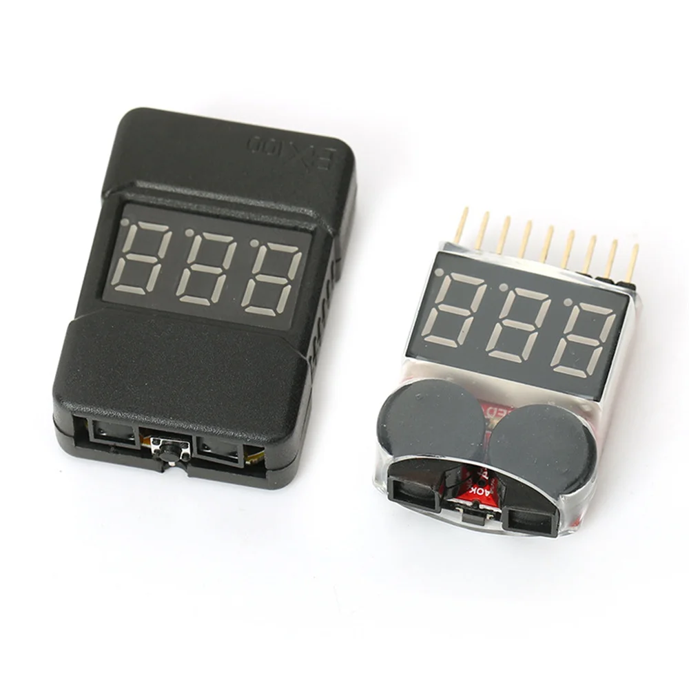 Lipo-Batterietester BX100 RC 1-8S Niederspannungs-Summer Alarm Sound Warning Checker mit LED-Anzeige für Lipo