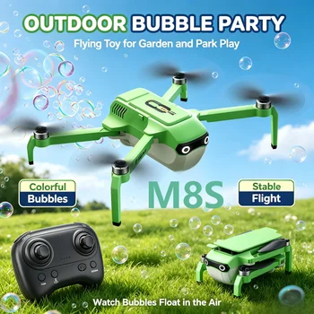 M8S Kinder-Blasendrohne mit automatischer Blasenausgabe, RC-Quadcopter, Höhenhaltung, einfach zu fliegende