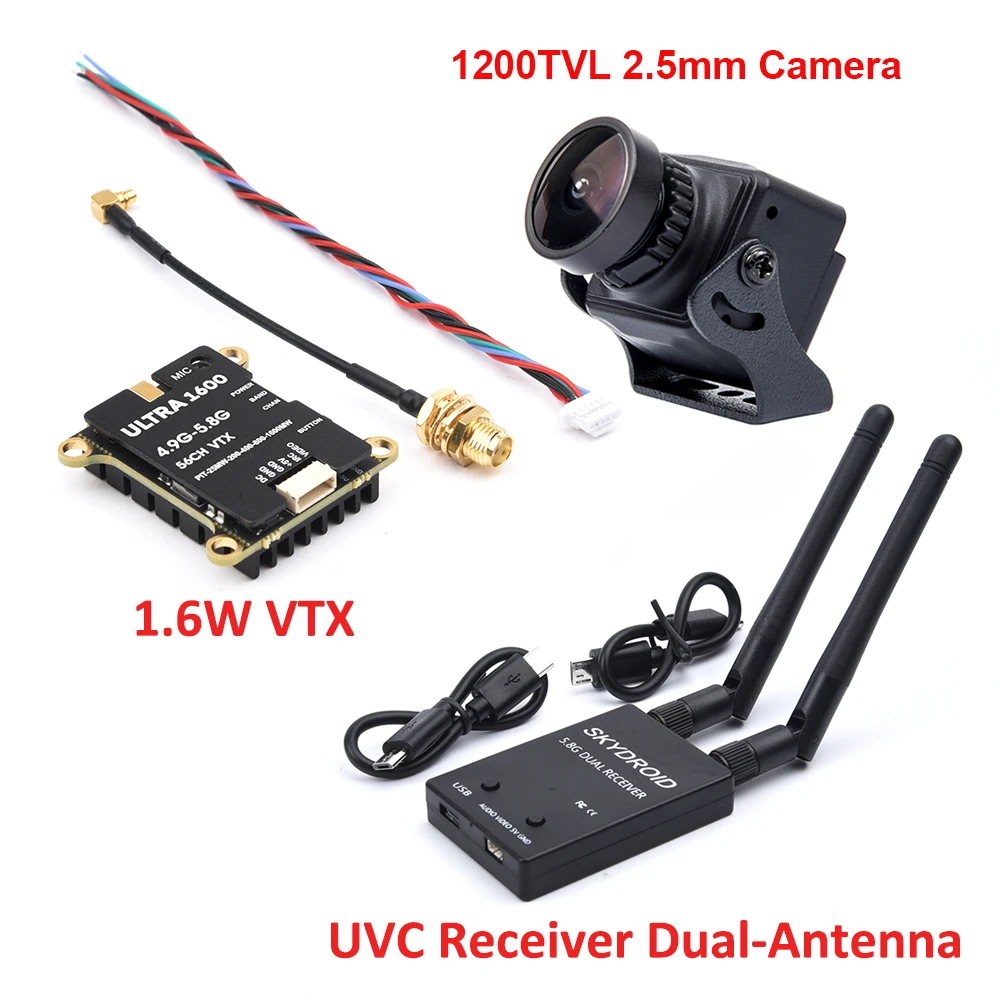 Fpv vtx 1,6 w/ts5828l 600mw sender 1200tvl b19 1500tvl mini kamera – Bild 3