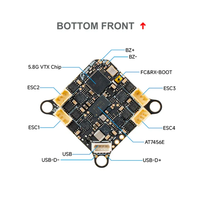 BETAFPV Matrix 1S Brushless 5in1 II AIO Flugcontroller 12A ESC – Bild 6