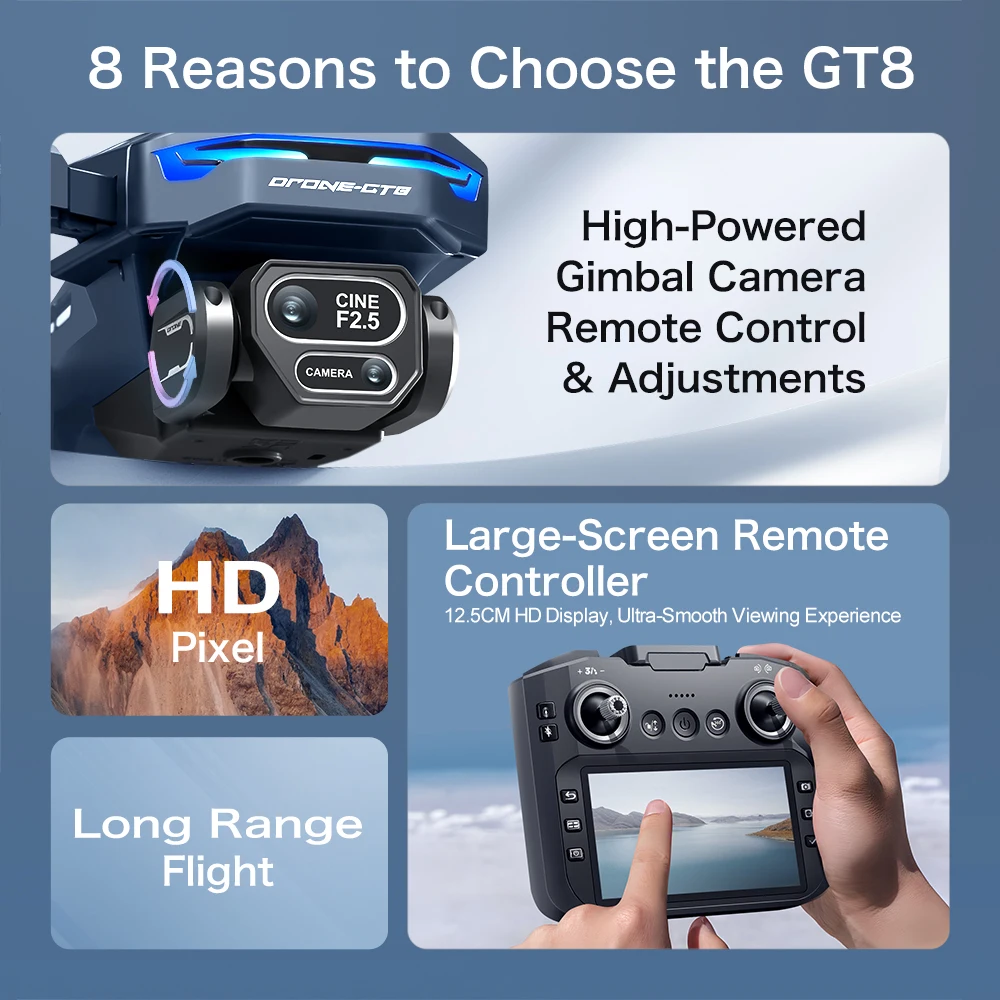 GT8 Mini-Drohne Professionelle HD 360 ° Quadcopter-Spielzeug – Bild 4