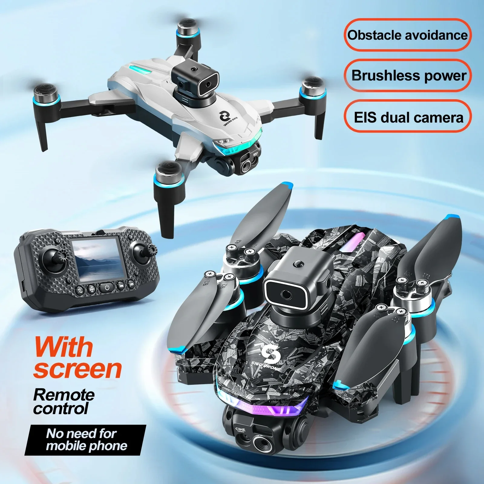Professionelle 4K Drohne S160 HD Dual Kamera FPV WIFI Flugzeug Quadrocopter Hindernisvermeidung Höhe Halten