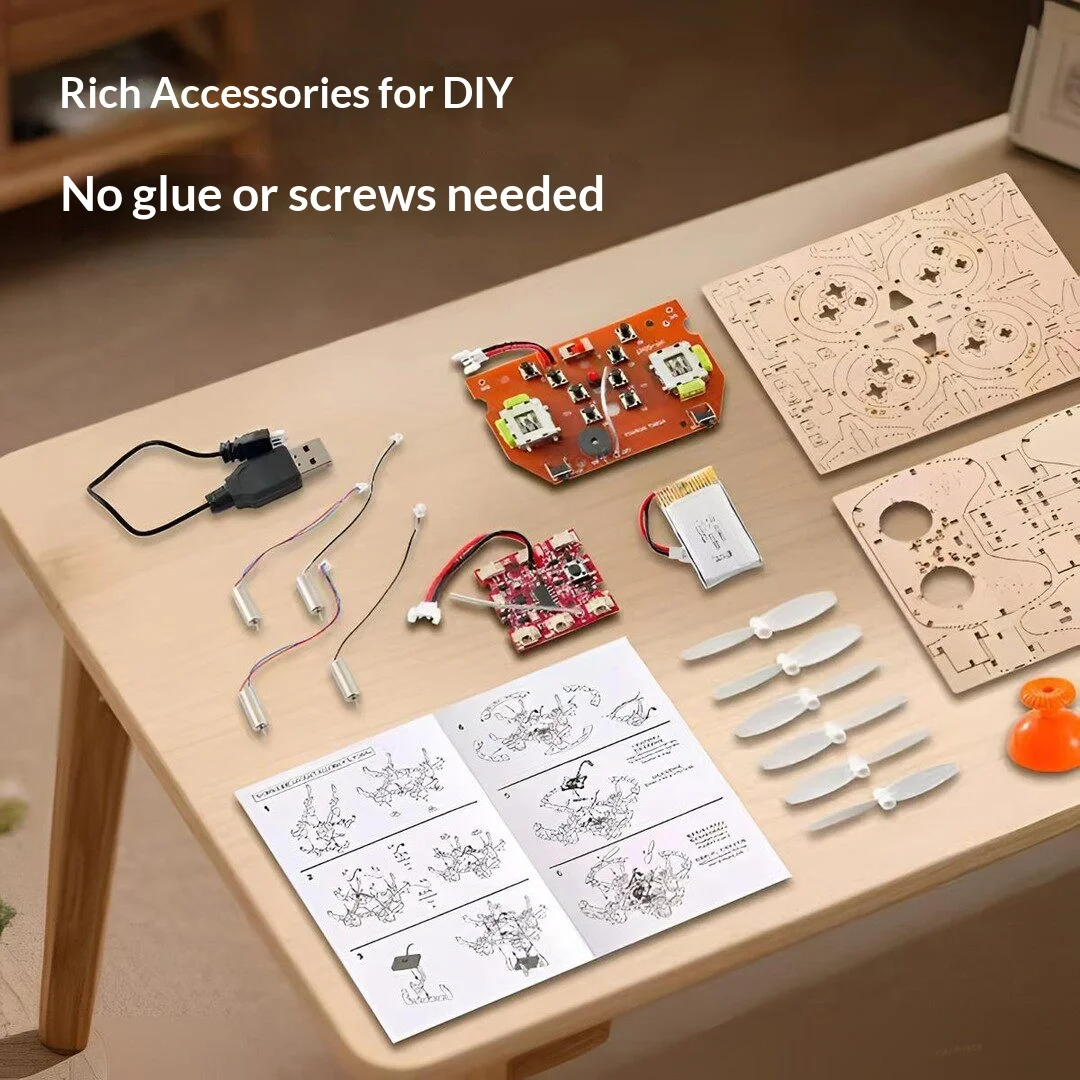 Eingetroffen: DIY-Drohne aus Holz zum Zusammenbauen für Kinder – Bild 3