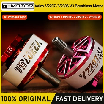 T-motor velox v2207/v2306 v3 1750kv 1950kv 5-6s/2550kv 4s bürstenloser motor für fpv renn drohne quadcopter