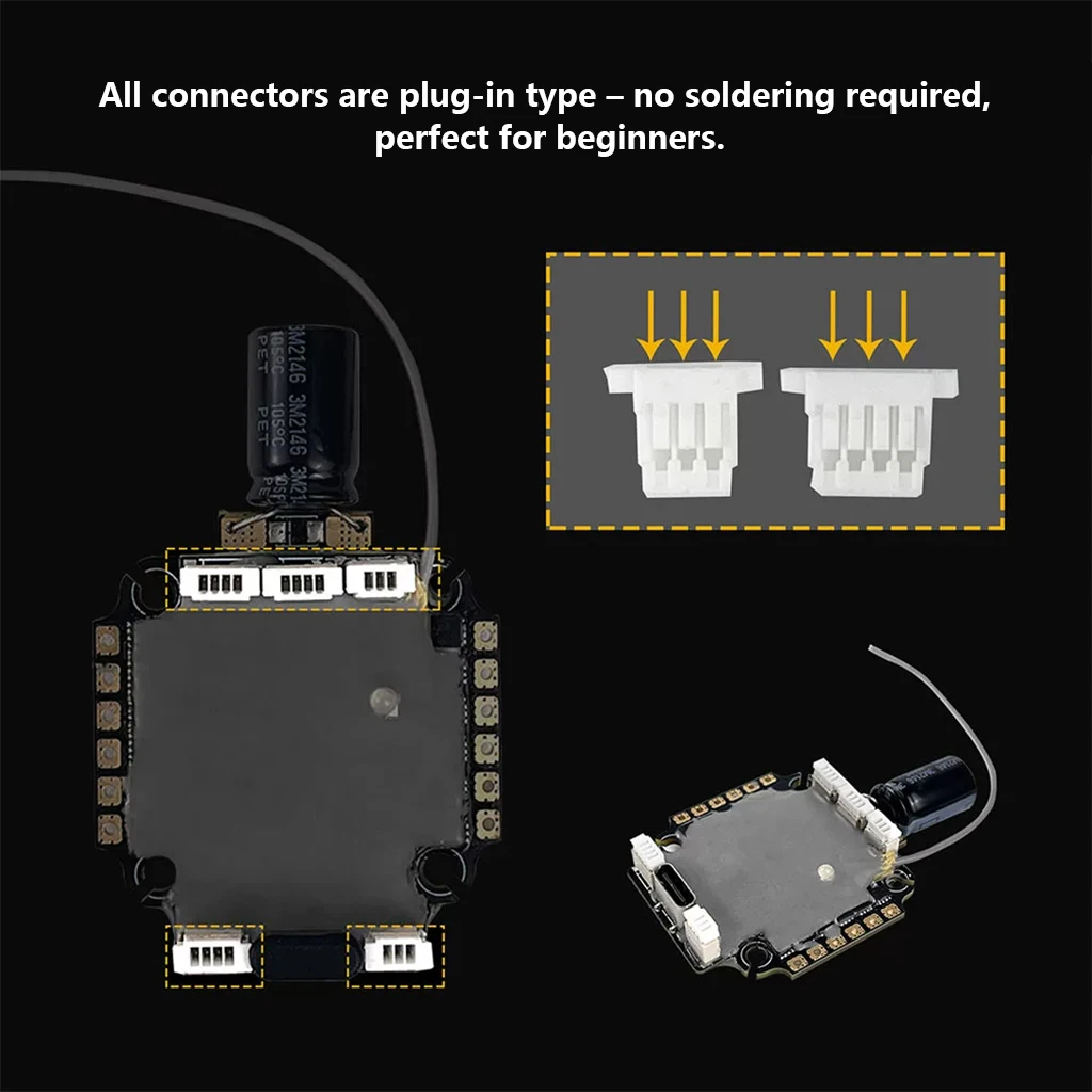 DarwinFPV F411 45A ELRS AIO Flight Controller ESC Stack 25,5×25,5mm – Bild 6