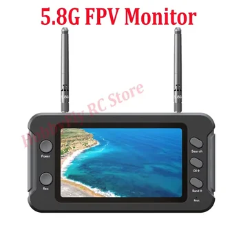 5,8G FPV Monitor mit DVR 40CH 4,3 Zoll LCD Display 16:9 NTSC/PAL Auto Suche Video Aufnahme für RC FPV Drone