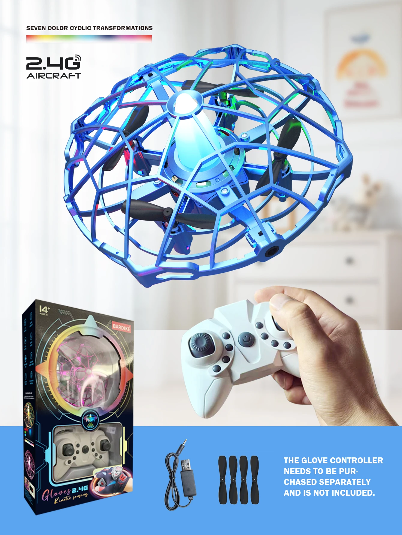 2,4 G RC-Drohne mit Handwurfstart, One Key Return, Höhenhaltung, coole Spielzeuggeschenke für Teenager, Jungen