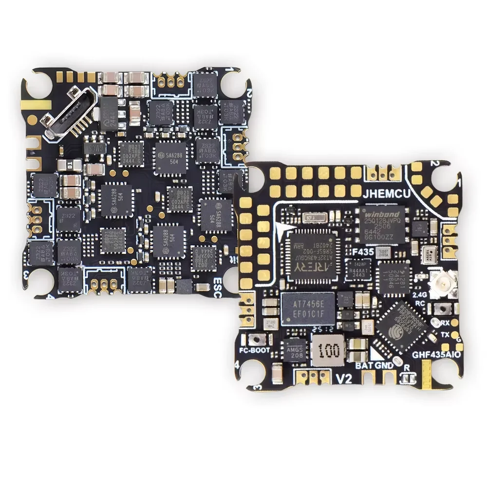 JHEMCU GHF435AIO V2 AIO Flugcontroller 20A ESC OSD Baro Blackbox ELRS – Bild 6