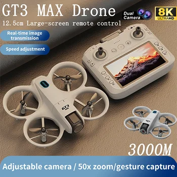 GT3 MAX Mini Drohne 5G 8K GPS Professionelle HD Luftaufnahmen Dynamische Beleuchtung Fernbedienung Flugzeug