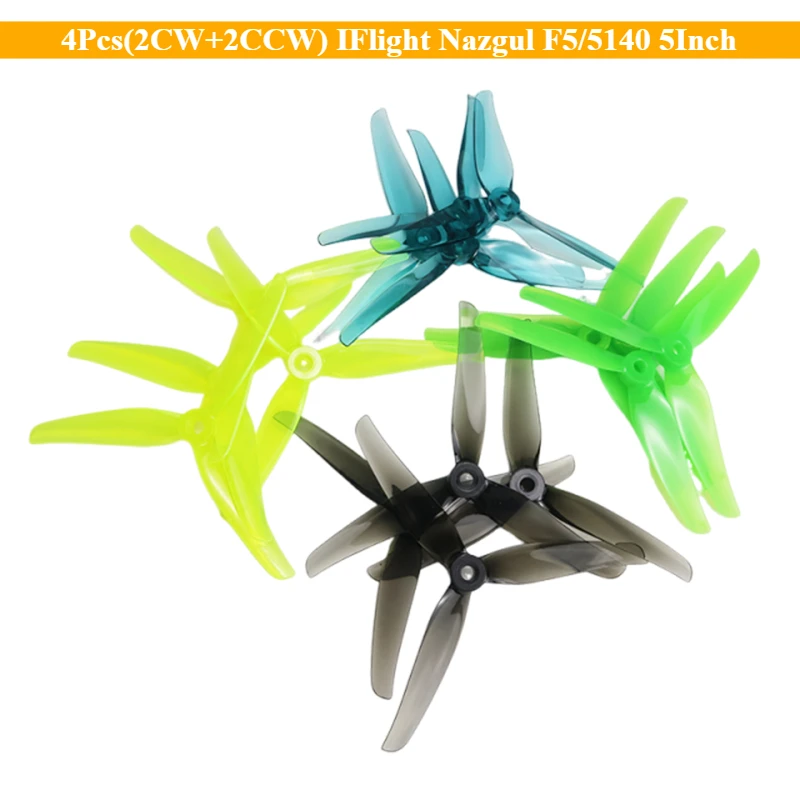 (2CW+2CCW) IFlight Nazgul F5/5140 5-Zoll 3-Blatt / Dreiflügeliger Propeller mit 5mm (4 Stück)