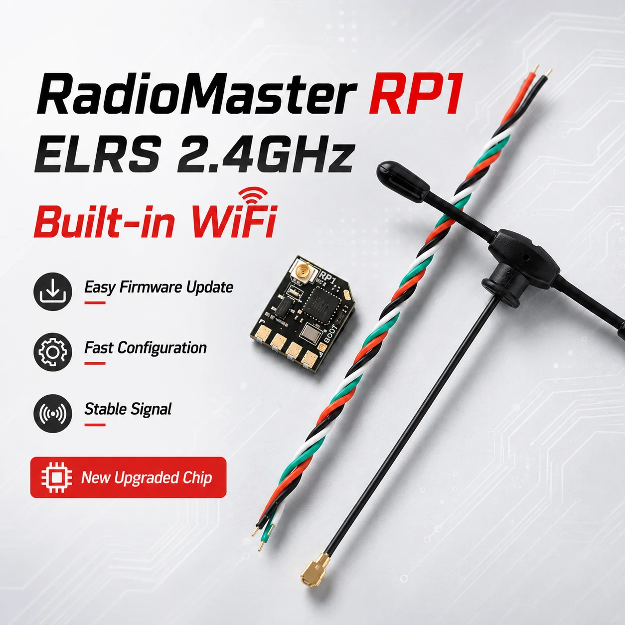 RadioMaster RP1 V2, 2,4GHz ExpressLRS Empfänger, 2,2g Nano RX 10mW – Bild 3