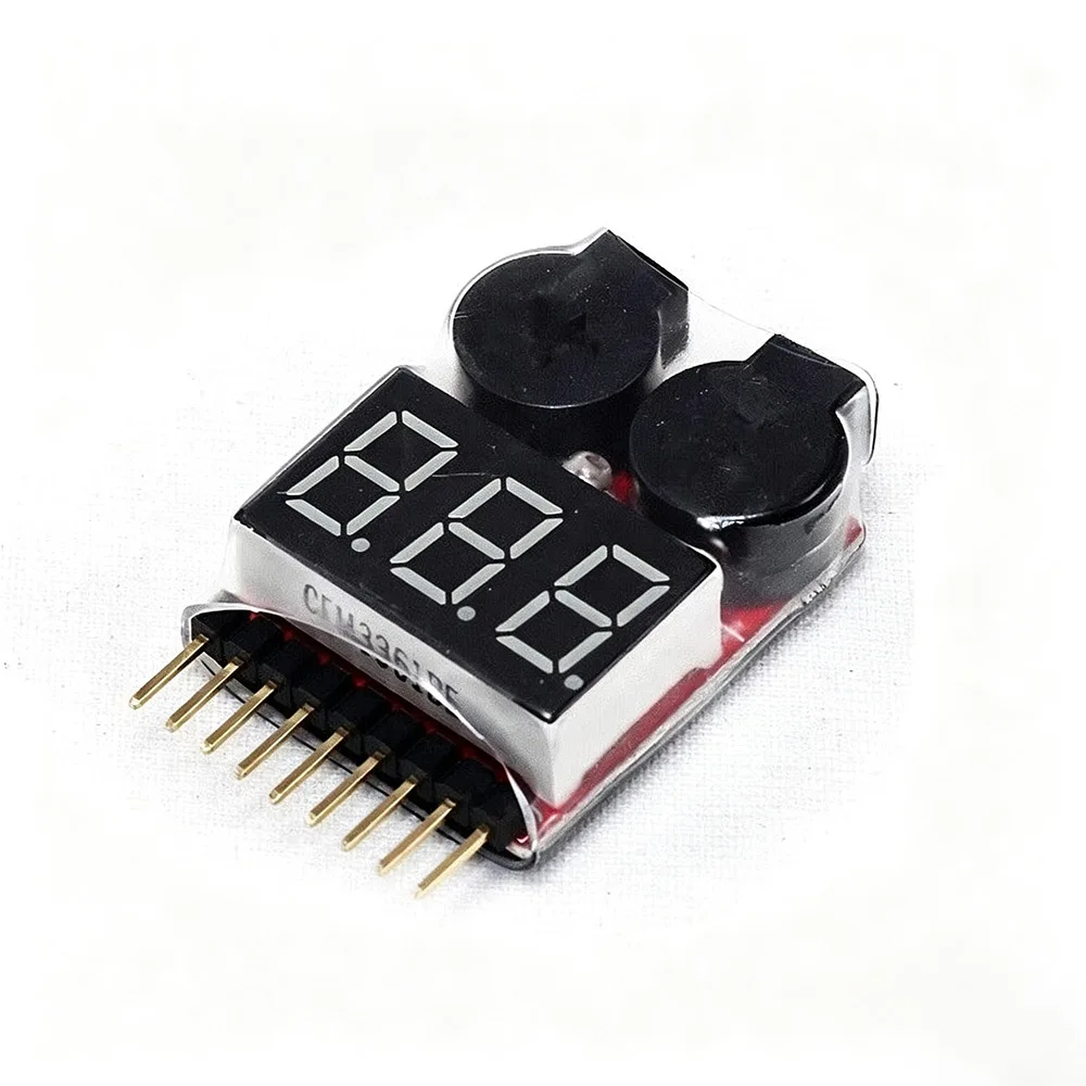 1-8S BBX1-8S 2-in-1 Lipo-Akku-Spannungsprüfer mit Unterspannungsalarm und zwei Lautsprechern