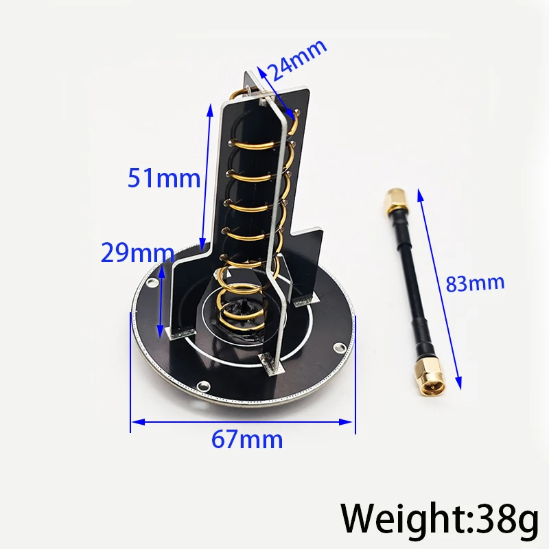 5,8G Richtantenne Spirale Antenne Hoher Gewinn 13dBi RHCP SMA/RPSMA – Bild 4