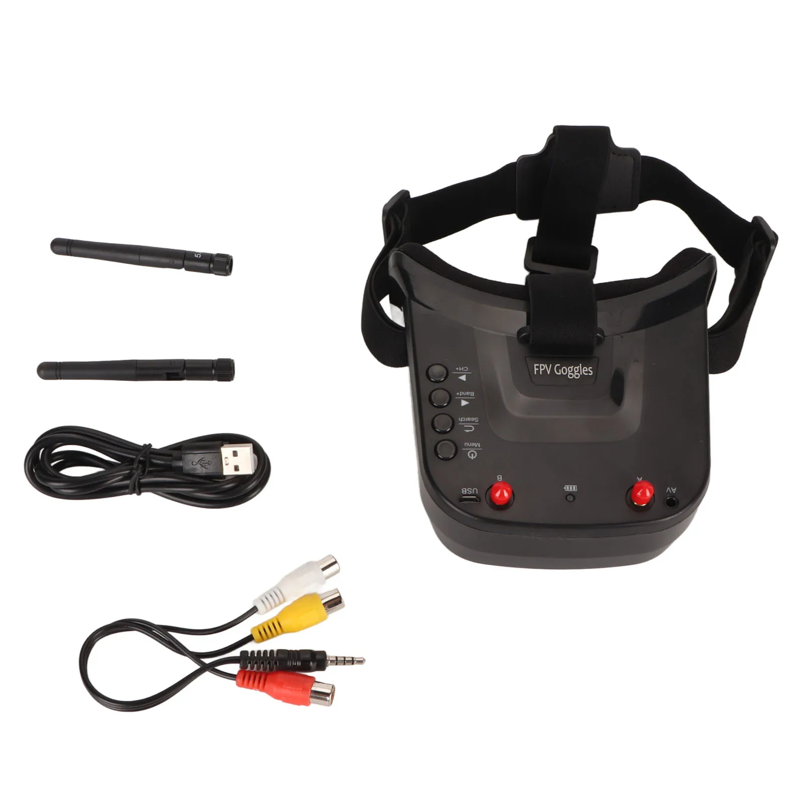 VR009 FPV-Brille, 5,8 G, 40-Kanal-Empfänger, 7,6 cm, 480 x 320 Video-Headset, HD-DVR, Vielfalt, FPV-Brille