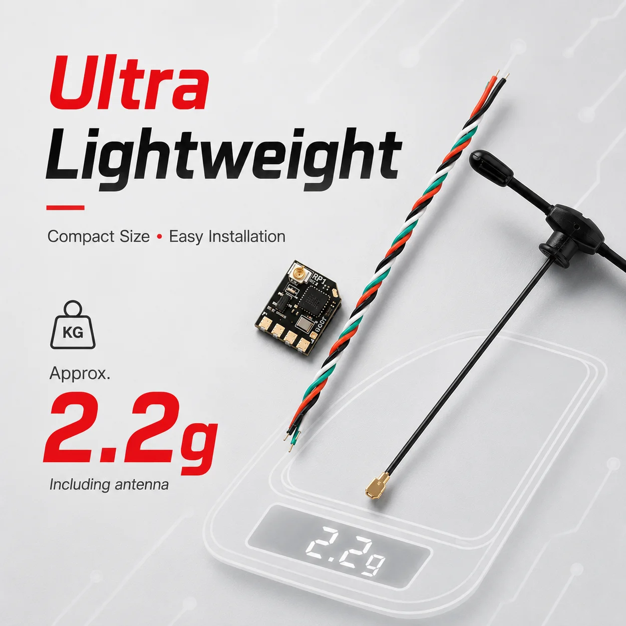 RadioMaster RP1 V2, 2,4GHz ExpressLRS Empfänger, 2,2g Nano RX 10mW – Bild 6