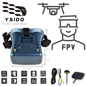 FPV Brille 008D 5,8G 40CH 4,3 Zoll Video Headset HD DVR Diversität Mit Kamera Für EV800D RC FPV Racing Drone