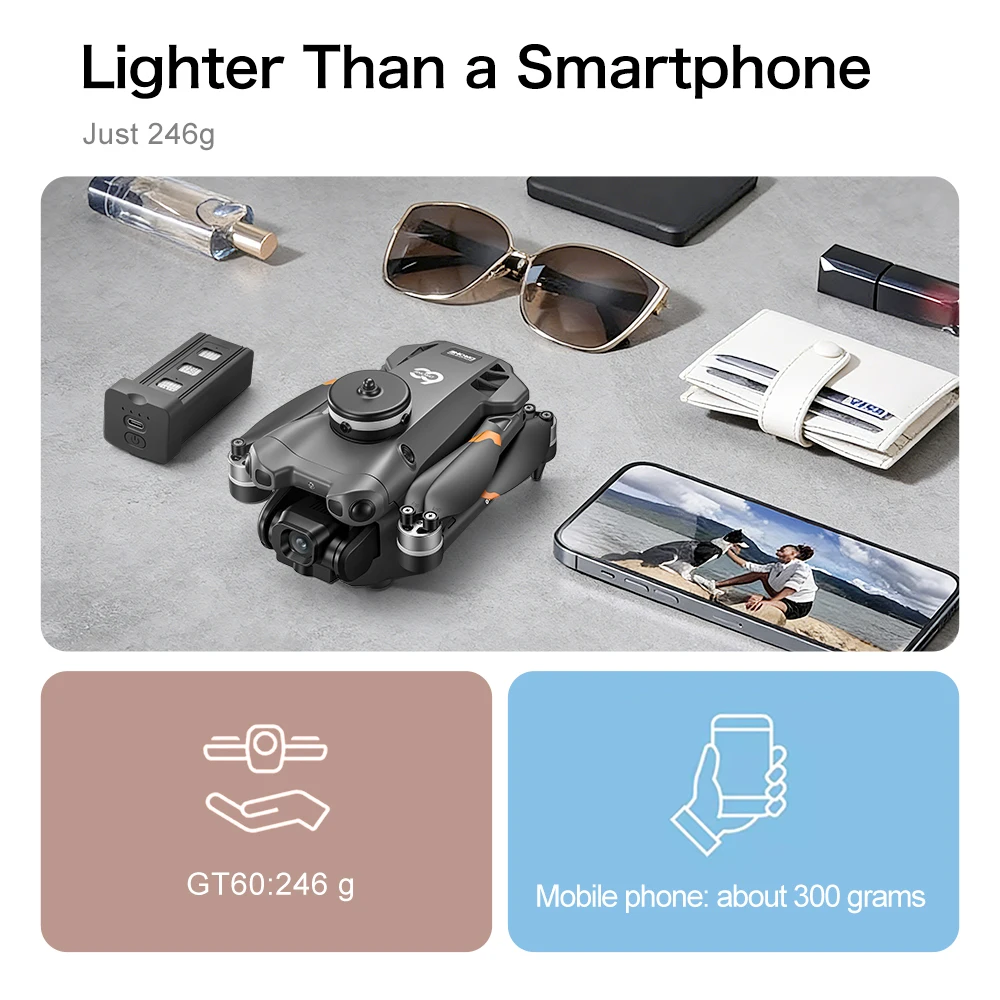 Drone GT60 Pro 4K/ Professionelle 5G GPS HD Dual-Kamera Fotografie – Bild 6