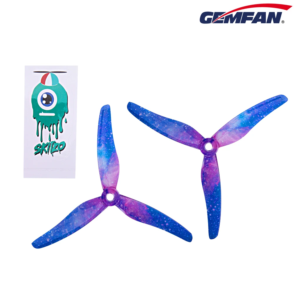 2 Paar Gemfan 51433 5 Zoll 3-Blatt/ Dreiflügeliger Propeller (4 Stück) – Bild 5