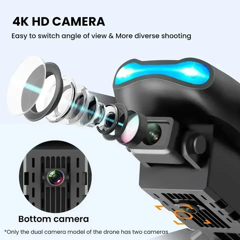 E99 PRO Drohne mit Blitzlicht Professionelle HD-Doppelkamera WLAN – Bild 3