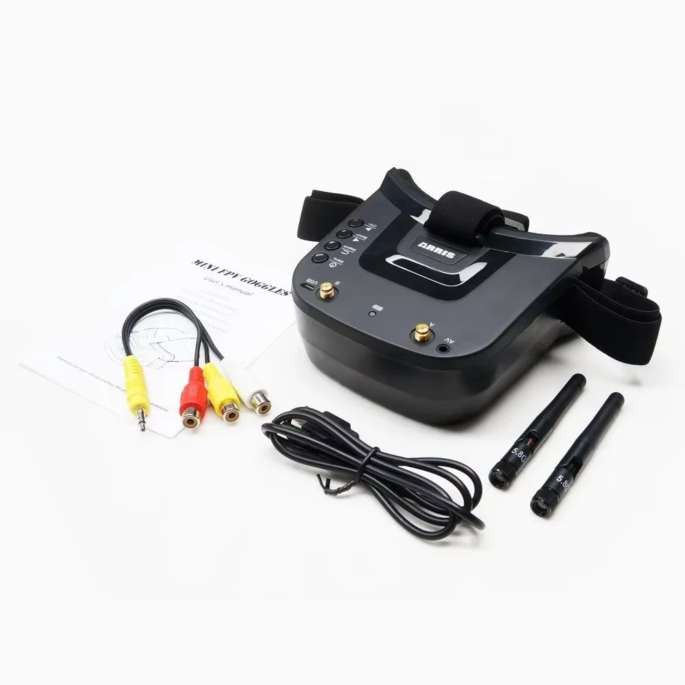 Vr009 5,8g fpv brille 40ch 3 inch 480x320 video headset hd dvr divers ität fpv brille für kamera drohnen