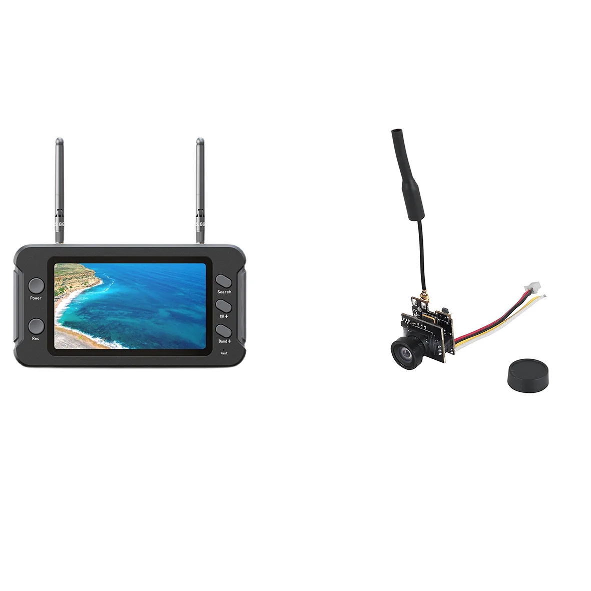 4,3 zoll LCD Display 16:9 5,8G FPV Monitor mit DVR 40CH NTSC/PAL Auto – Bild 5