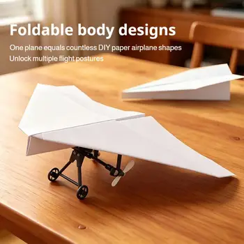 Ferngesteuertes Flugzeug DIY RC Papierflugzeug-Bausatz Flugzeugspielzeug mit Gyro-Stabilisator Elektrisch