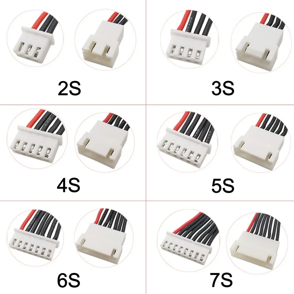 JST-XH 2S 3S 4S 5S 6S 7S 8S LiPo Akku Balance Ladegerät Stecker Linie – Bild 6