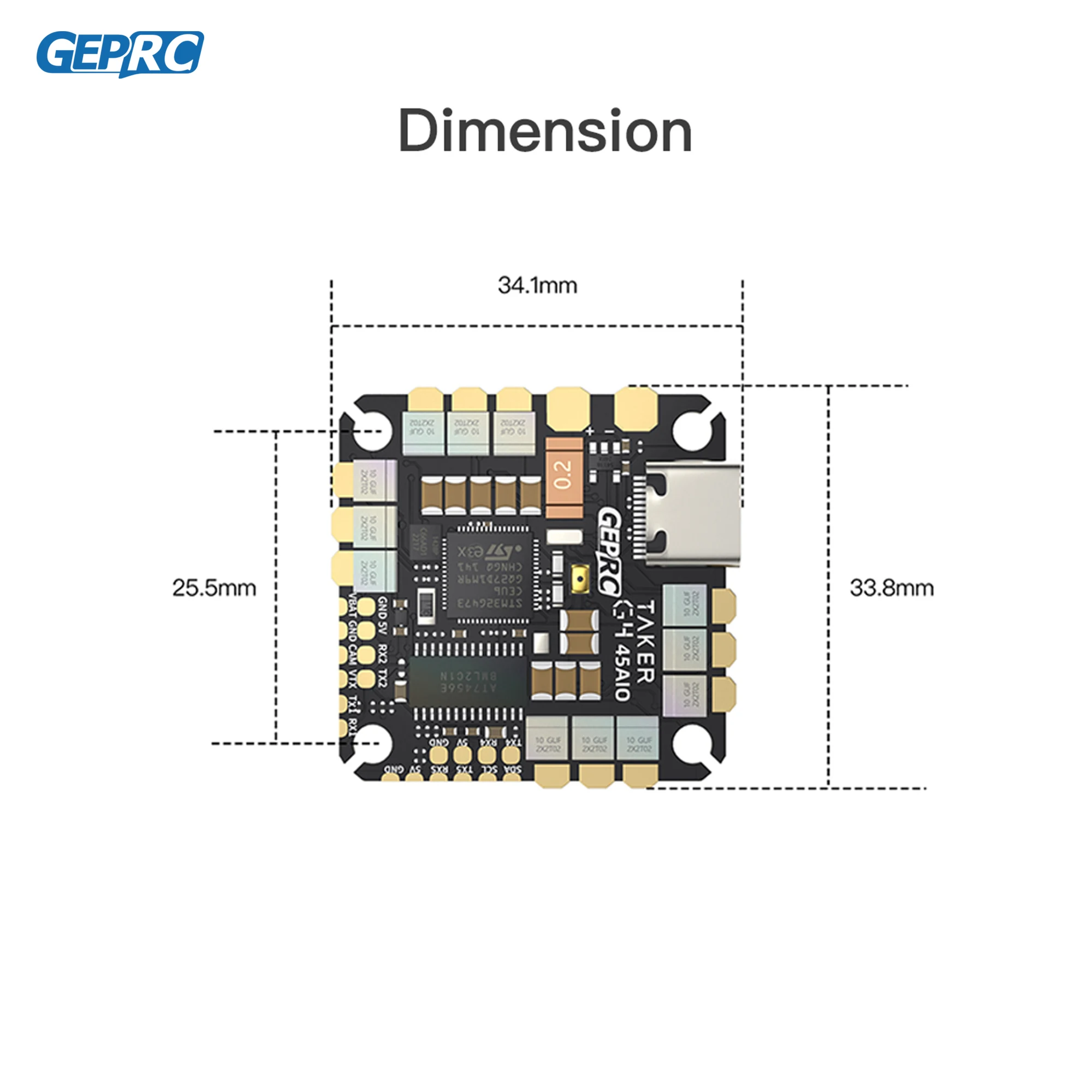 Geprc taker g4 45a aio baro osd g473 flug controller blhelis 45a esc – Bild 4