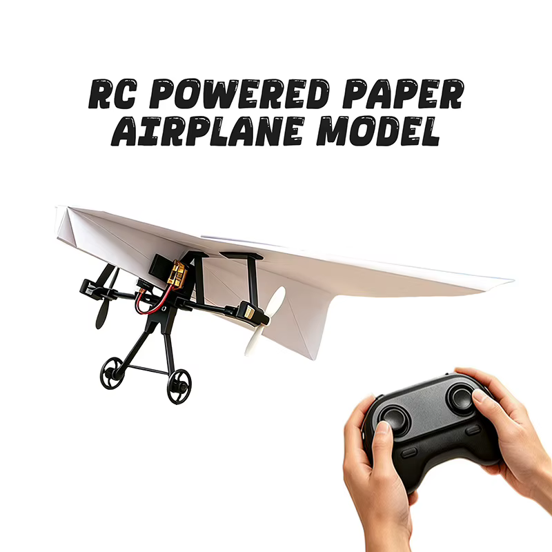 RC-betriebenes ferngesteuertes Papierflugzeug: Elektrisches DIY-Kit für faltbare, weitreichende und stabile