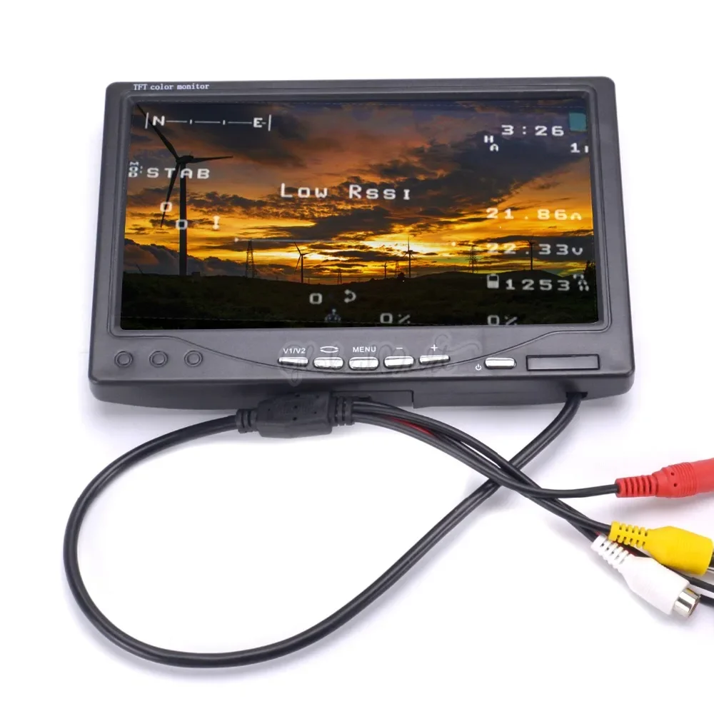 FPV 7 Zoll 7" Monitor LCD TFT 1024 x 600 Monitor Bildschirm Kein blau – Bild 5