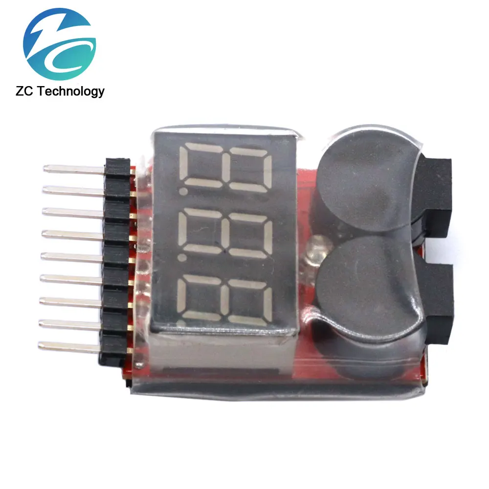 Lipo-Batterietester BX100 RC 1-8S Niederspannungs-Summer Alarm Sound – Bild 5