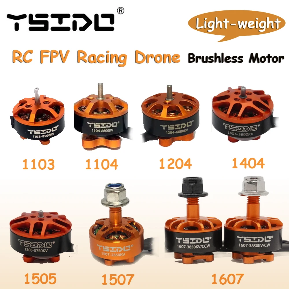 Leichter bürstenloser Motor 1103 1104 1204 1303 1404 1505 1507 1604 1607 für RC FPV Racing Drone RC Quadcopter