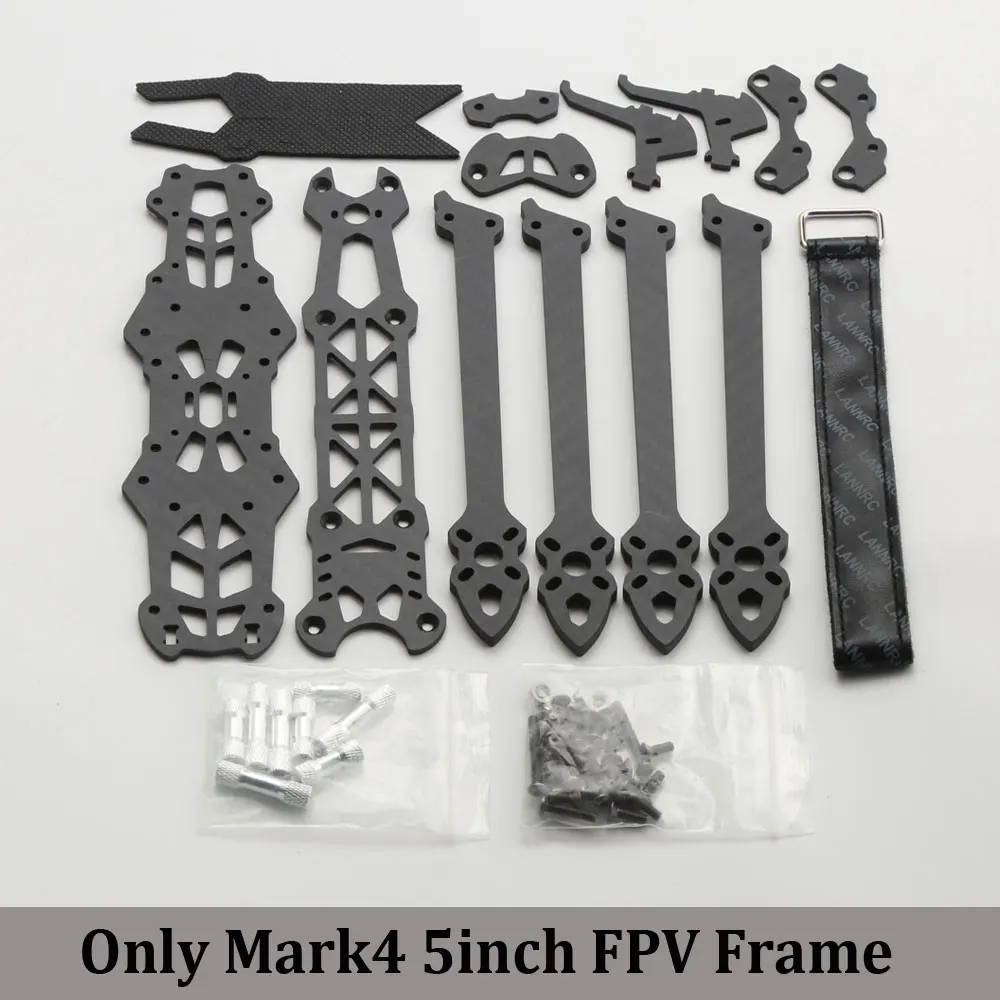 Klassischer 225mm Radstand-Rahmen, Mark4 5 Zoll mit 5mm Carbonfaser-Armen für FPV-Rennen, Freestyle