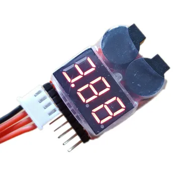 Lipo Batteriespannungsprüfer Niederspannungs-Summeralarm für 2-8S Lipo Life LiMn Li-Ion Batterieprüfer Monitor