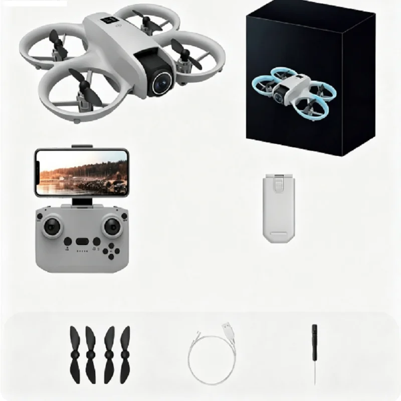 RC-Drohne Quadcopter mit HD-Kamera, Luftbildfotografie, Höhenhaltefunktion, LED-Licht, Ein-Tasten-Start
