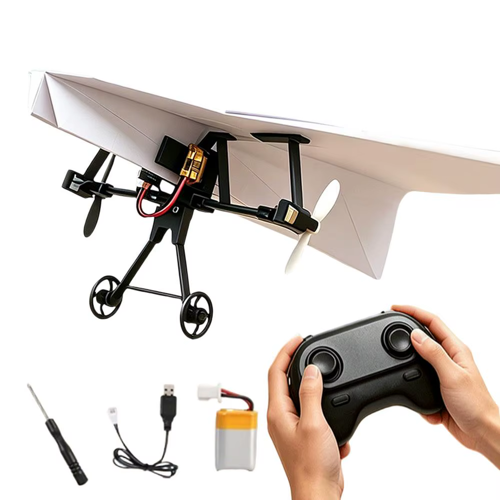 RC Papierflugzeug-Motorkit Elektrisches Flugzeugspielzeug Elektrisches ferngesteuertes Flugzeug für Jungen