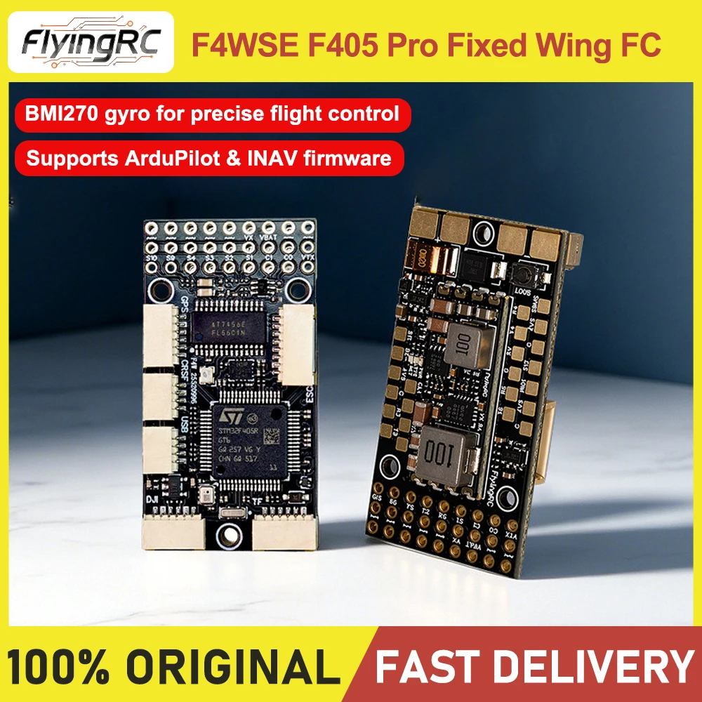 FlyingRC F4WSE Pro F405 Flugcontroller für Starrflügler mit BMI270 Gyro für ArduPilot/INAV, inklusive