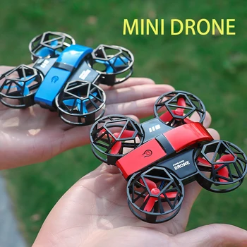 Dowellin D12 Drohne Mini Fernbedienung Flugzeug Neues Kinderspielzeug HD Dual Kamera Feste Höhe RC Quadcopter