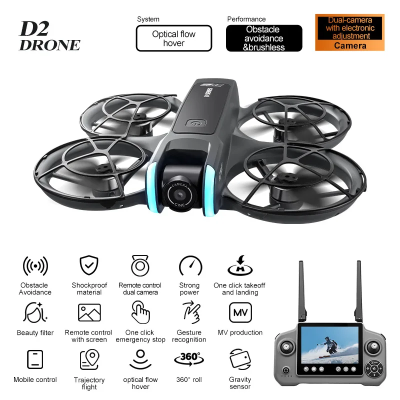 D2 Mini-Drohne 4K Professionelle Drohne mit Kamera Großer Bildschirm – Bild 4