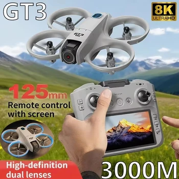 GT3 Mini mit LED, faltbare Drohne, GPS, 6K 8K HD Dual-Kamera, bürstenloser Motor, Hindernisvermeidung, RC FPV