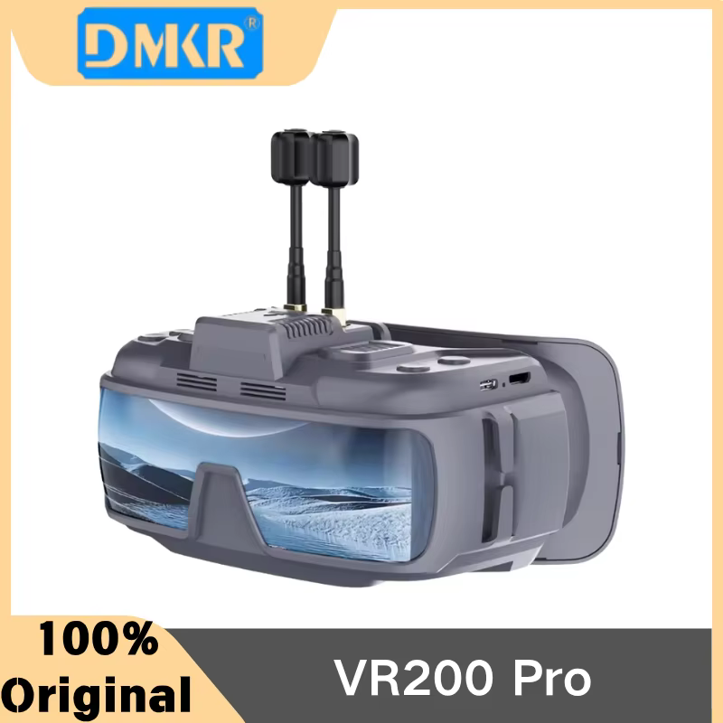DMKR VR200 5,8GHz FPV-Brille 3,5" 1024x600 IPS 40CH DVR HDMI-Eingang 2000mAh für FPV-Drohnen