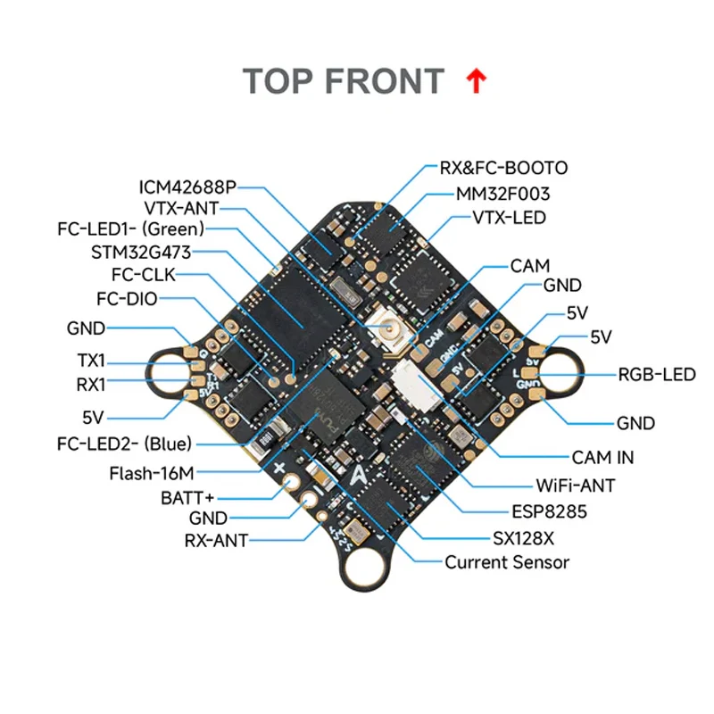 BETAFPV Matrix 1S Brushless 5in1 II AIO Flugcontroller 12A ESC – Bild 5
