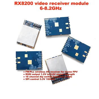 6G-8,2GHz Video-Empfängermodul RX8200 FM/PLL Drahtloser AV-Empfänger 5V 390mA RSSI-Ausgang für Drohne FPV CCTV