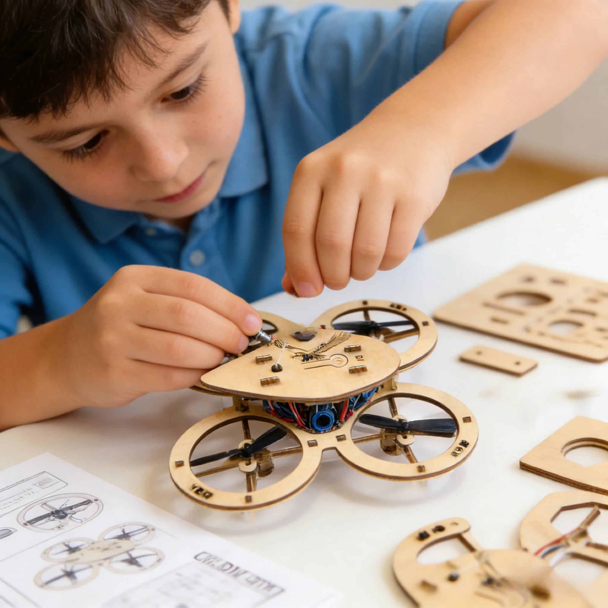 Eingetroffen: DIY-Drohne aus Holz zum Zusammenbauen für Kinder – Bild 4