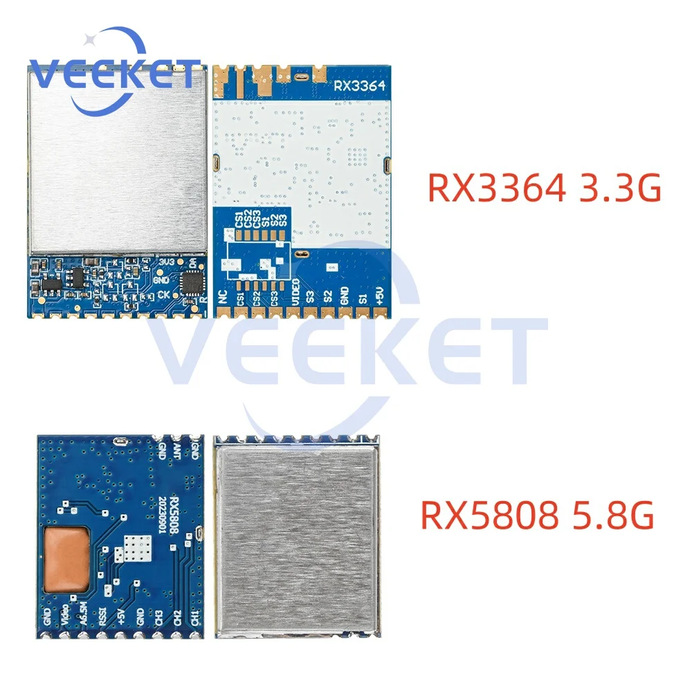 3,3G RX3364 FPV Wireless Modul Analog Wireless FPV RX3364 Audio Video Übertragung Empfänger Modul 3060-3500