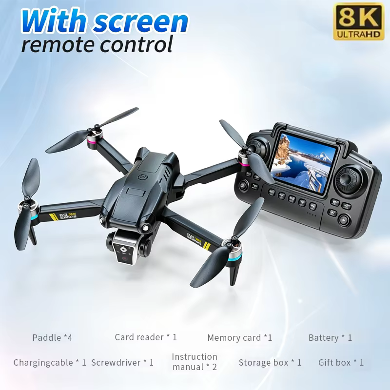 K13 MAX Drohne mit 8K-Kamera, 5G WiFi FPV, Bürstenlosem Motor, HD-Doppelkamera und Hinderniserkennung
